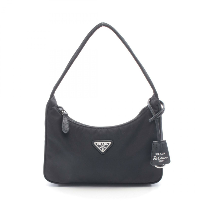 PRADA Re-Edition 2000 迷你手提包 1NE515_RDH0_F0002 尼龍黑 二手 女士-0