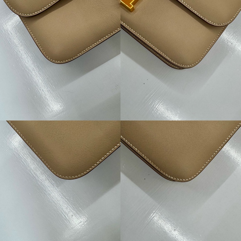 愛馬仕 HERMES  Constance Elan Swift 小牛皮琺瑯H扣斜背包（斑鳩灰）□R STAMP-3