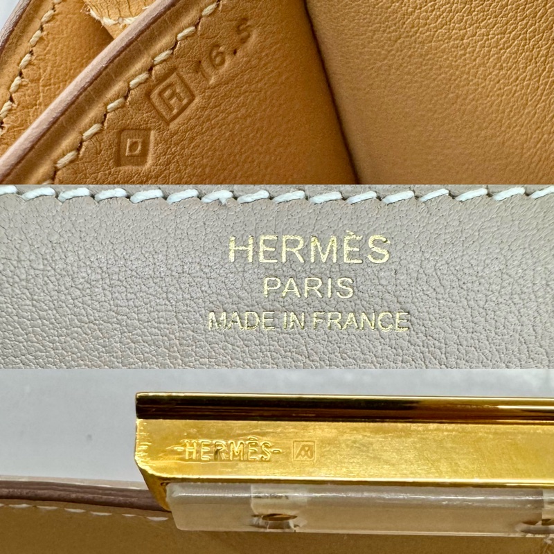 愛馬仕 HERMES  Constance Elan Swift 小牛皮琺瑯H扣斜背包（斑鳩灰）□R STAMP-6