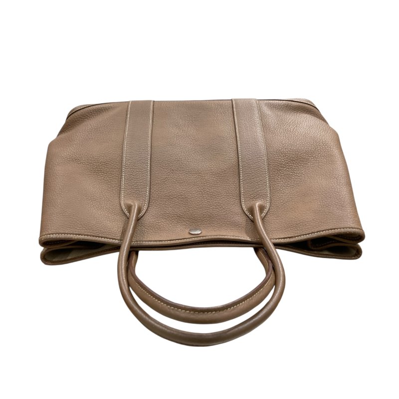 HERMES 愛馬仕 GARDEN PARTY 36 花園系列手提肩背包 TC皮革 卡其色 銀釦-5