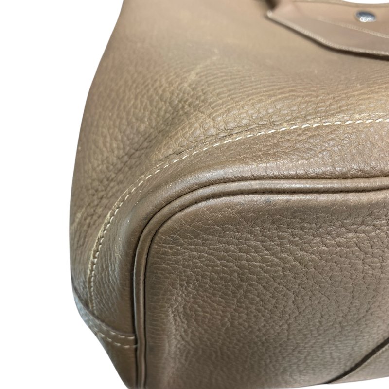 HERMES 愛馬仕 GARDEN PARTY 36 花園系列手提肩背包 TC皮革 卡其色 銀釦-6