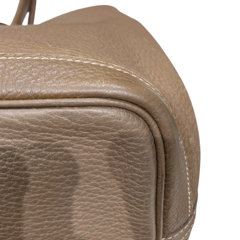 HERMES 愛馬仕 GARDEN PARTY 36 花園系列手提肩背包 TC皮革 卡其色 銀釦-9