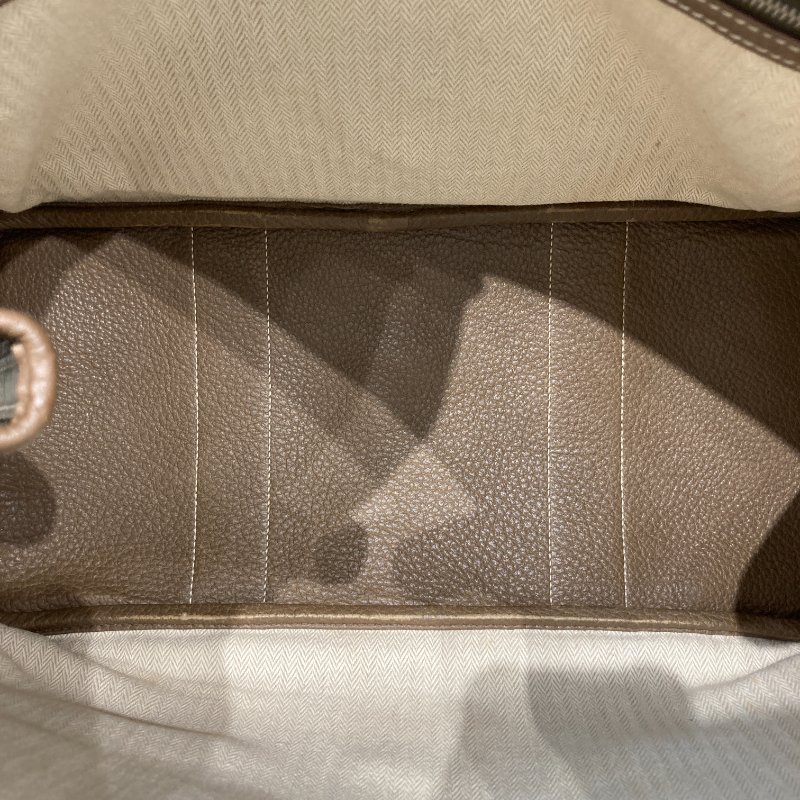 HERMES 愛馬仕 GARDEN PARTY 36 花園系列手提肩背包 TC皮革 卡其色 銀釦-10