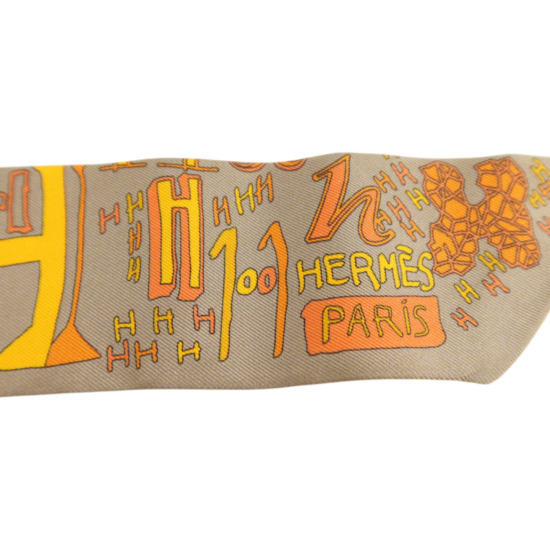 HERMES 絲質Twilly絲巾-4