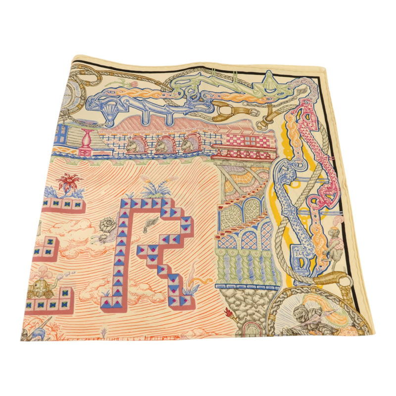 HERMES 絲質Scaft 90x90絲巾-4