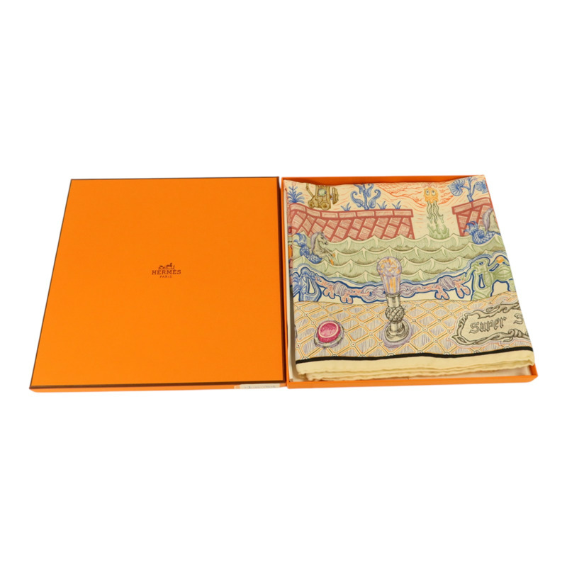 HERMES 絲質Scaft 90x90絲巾-9