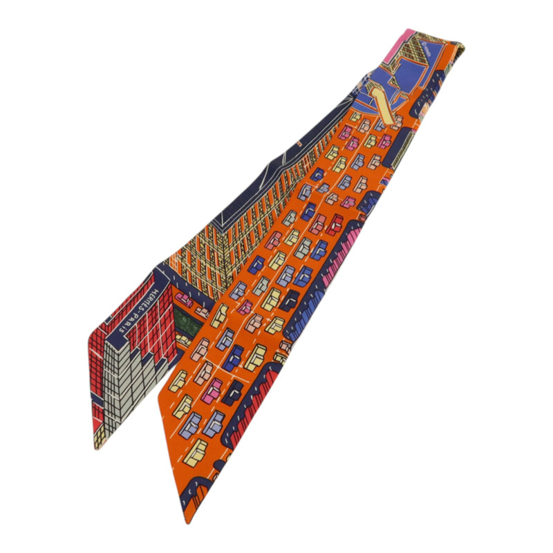 HERMES 絲質Twilly絲巾-1