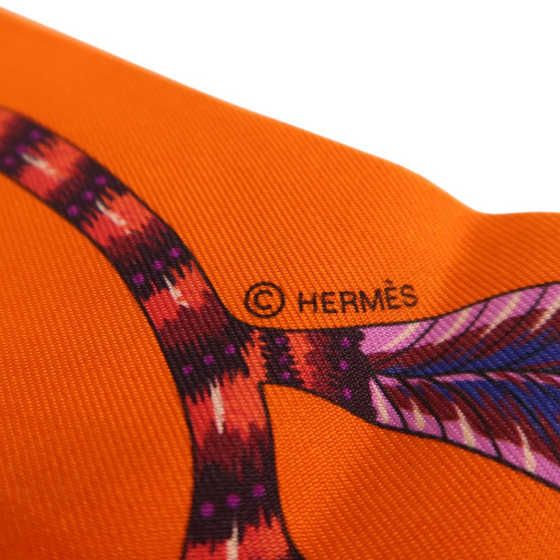 HERMES 絲質Twilly絲巾-5