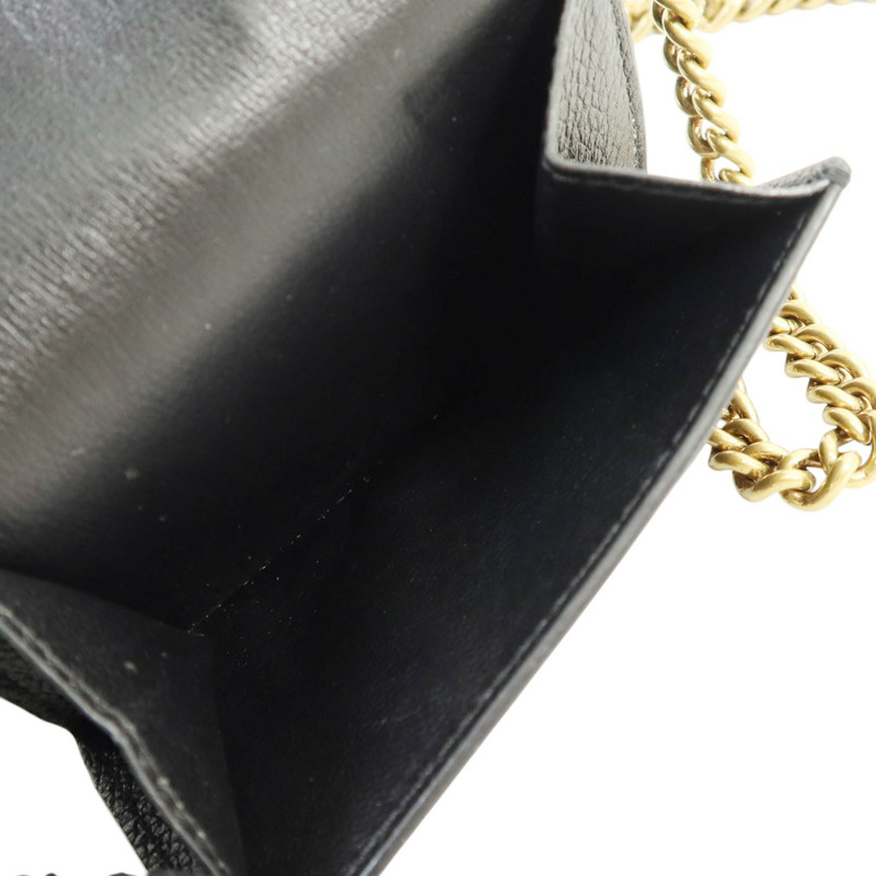 BALENCIAGA 牛皮皮革Mini Wallet on Chain金扣鏈帶肩背袋-5