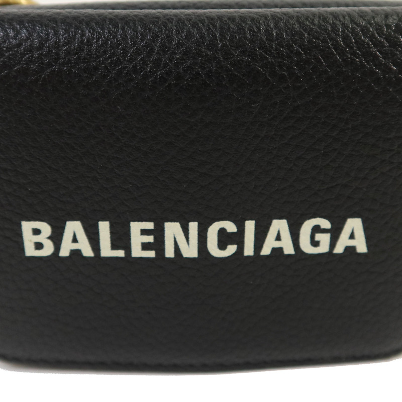 BALENCIAGA 牛皮皮革Mini Wallet on Chain金扣鏈帶肩背袋-6