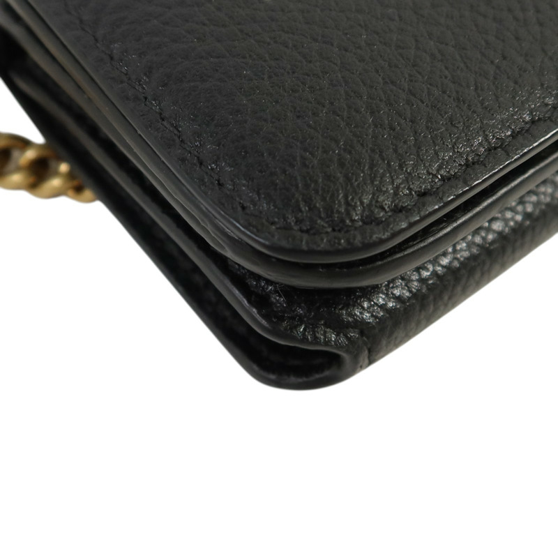 BALENCIAGA 牛皮皮革Mini Wallet on Chain金扣鏈帶肩背袋-10