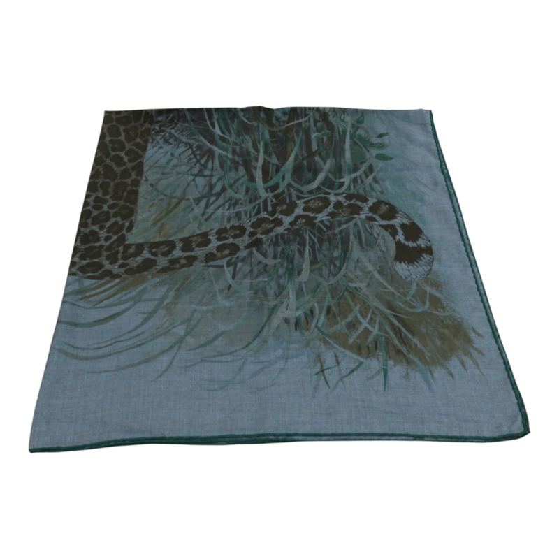 HERMES 羊絨/絲質Scarf 140x140圍巾-3