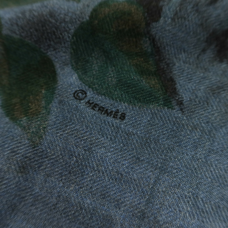 HERMES 羊絨/絲質Scarf 140x140圍巾-7