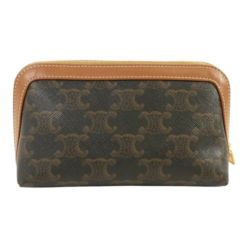 CELINE Trionphe帆布Pouch金扣手拿包-1