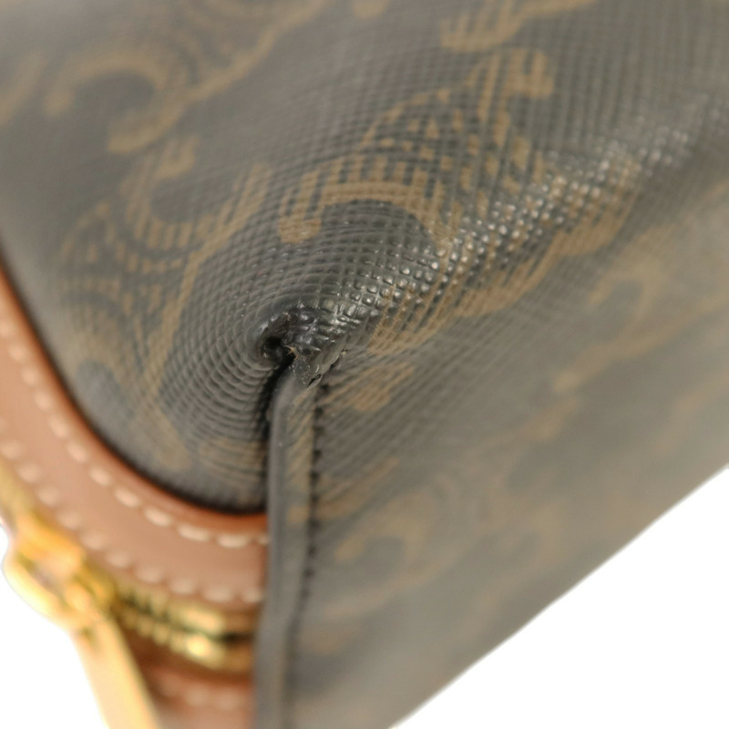 CELINE Trionphe帆布Pouch金扣手拿包-8