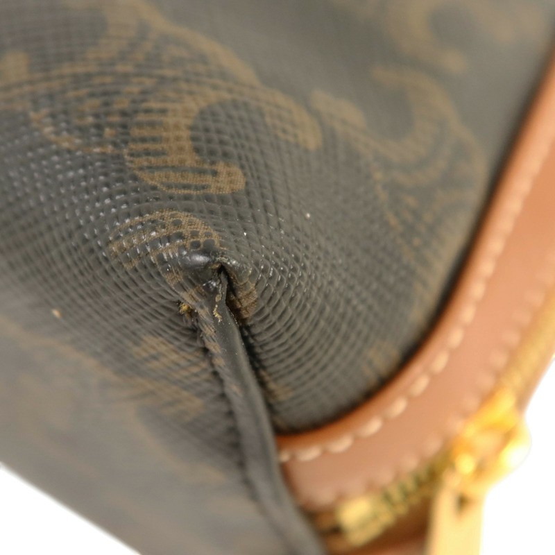 CELINE Trionphe帆布Pouch金扣手拿包-11