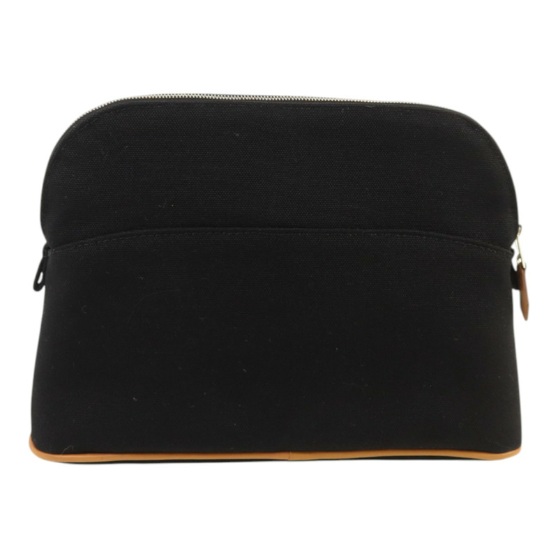 HERMES 帆布Bolide Case Medium銀扣手拿包-1