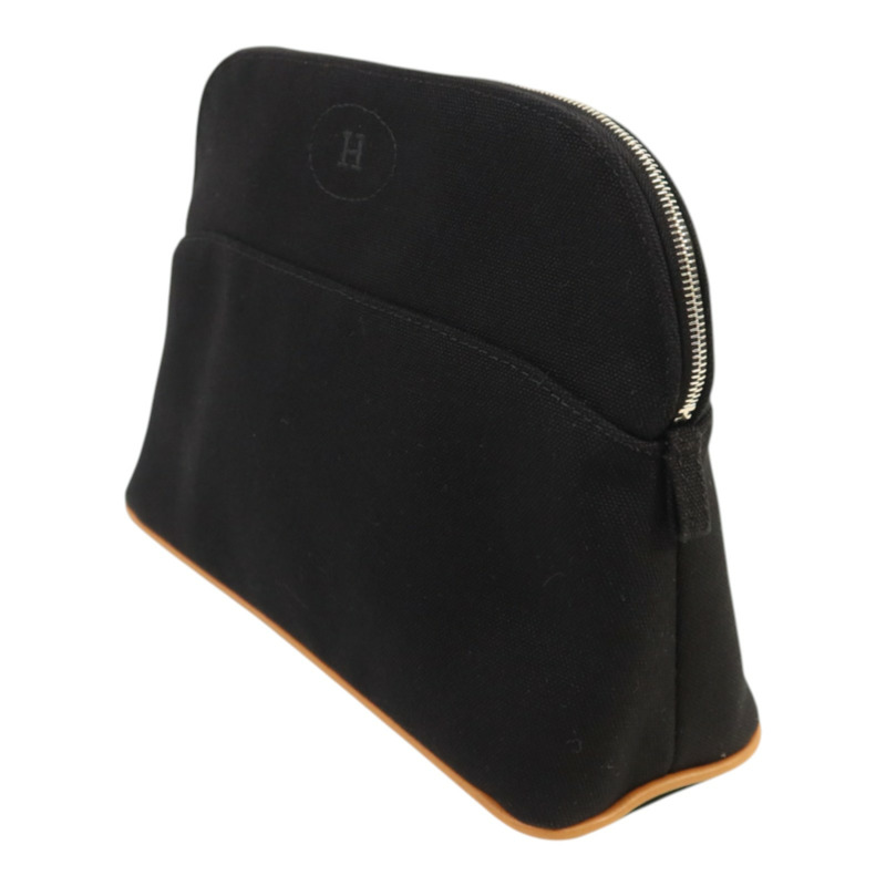 HERMES 帆布Bolide Case Medium銀扣手拿包-2