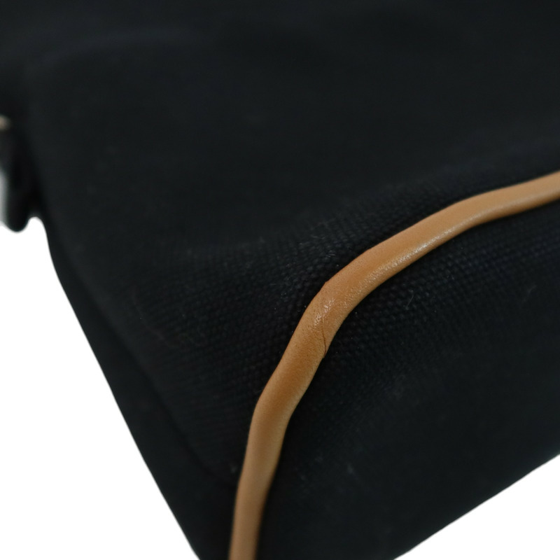 HERMES 帆布Bolide Case Medium銀扣手拿包-9