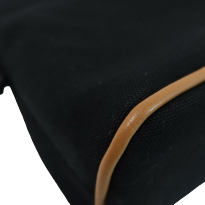 HERMES 帆布Bolide Case Medium銀扣手拿包-11