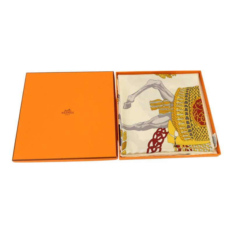 HERMES 絲質Scaft 90x90絲巾-9