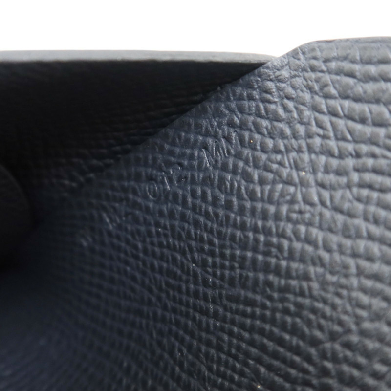 HERMES 【Hermes Fair】Epsom皮革Calvi Duo Compact Card Case銀扣卡片套Ardoise-9