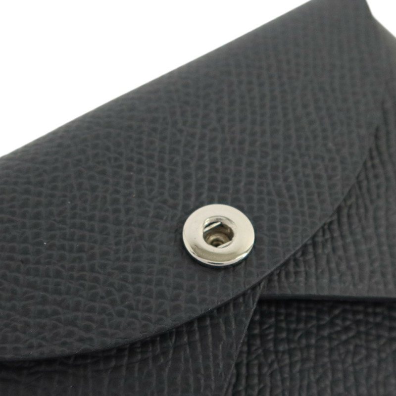 HERMES 【Hermes Fair】Epsom皮革Calvi Duo Compact Card Case銀扣卡片套Ardoise-14