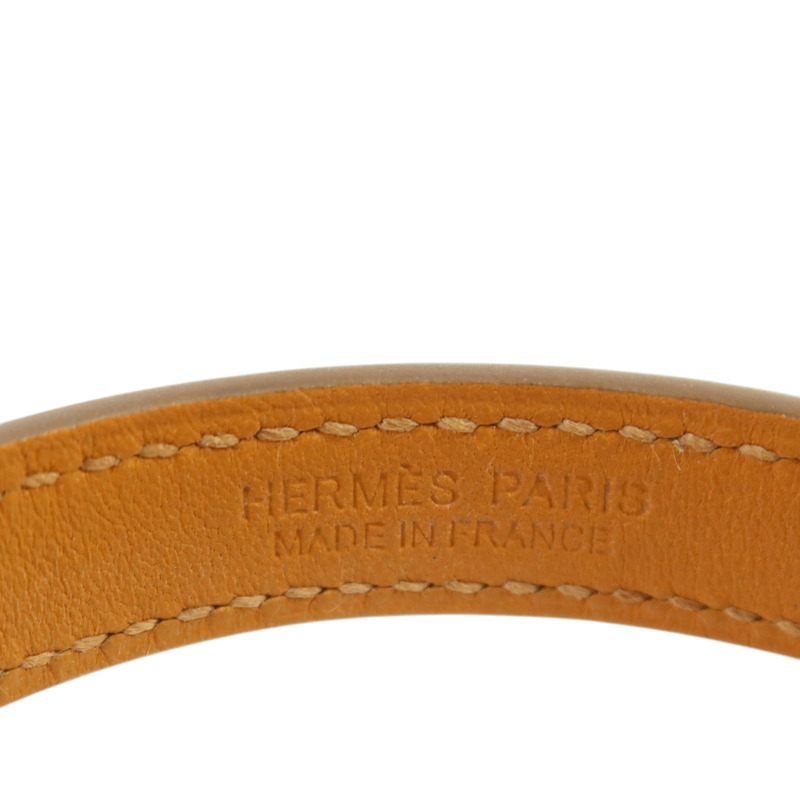 HERMES Swift皮革Rivale Double Tour Bracelet銀扣手鏈-8