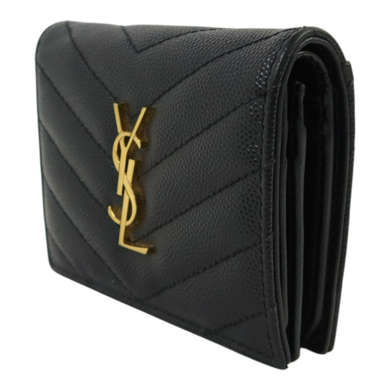 SAINT LAURENT 牛皮皮革Wallet金扣錢包-2