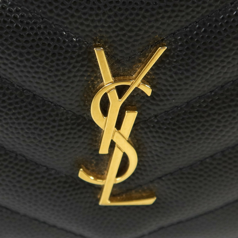 SAINT LAURENT 牛皮皮革Wallet金扣錢包-9