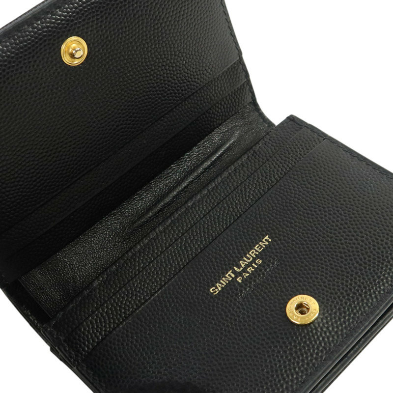 SAINT LAURENT 牛皮皮革Wallet金扣錢包-14