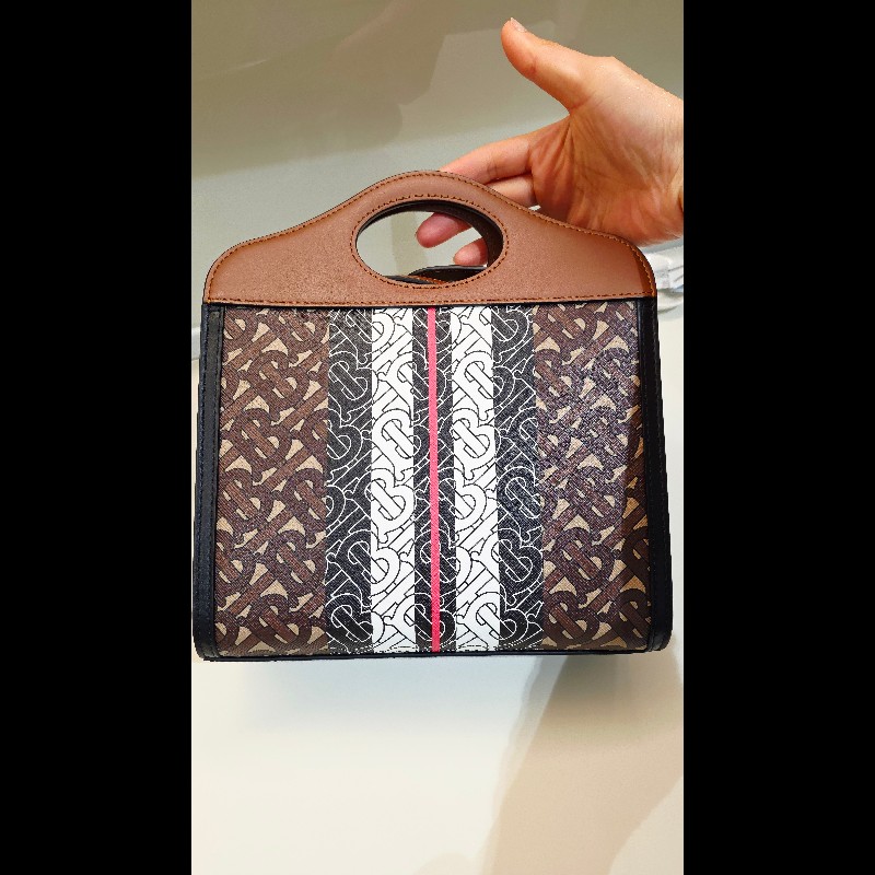BURBERRY 滿版TB手提兩用包-1