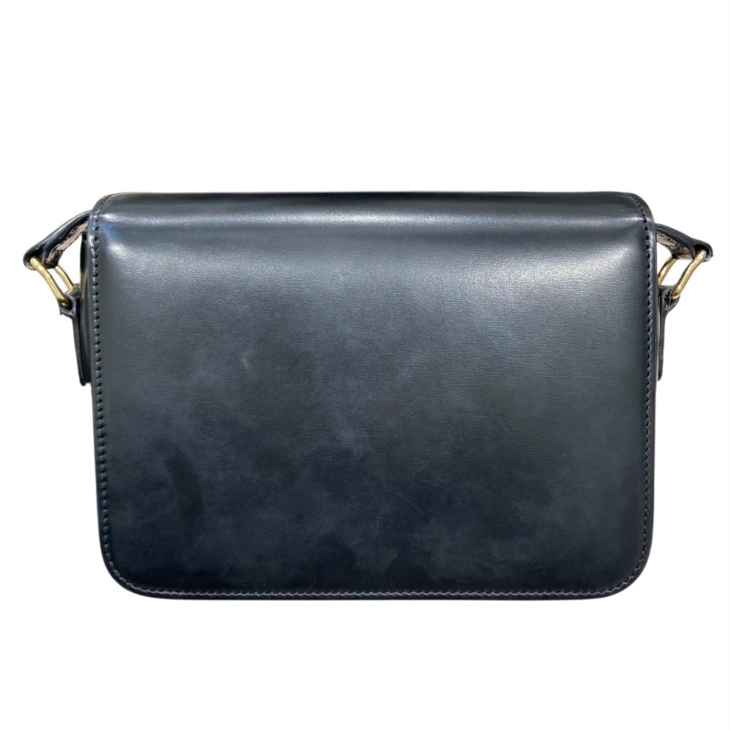 CELINE 賽琳 TEEN TRIOMPHE 凱旋門側背包 皮革 黑色 金釦-2