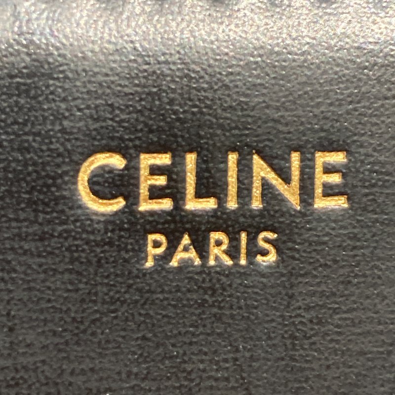 CELINE 賽琳 TEEN TRIOMPHE 凱旋門側背包 皮革 黑色 金釦-13