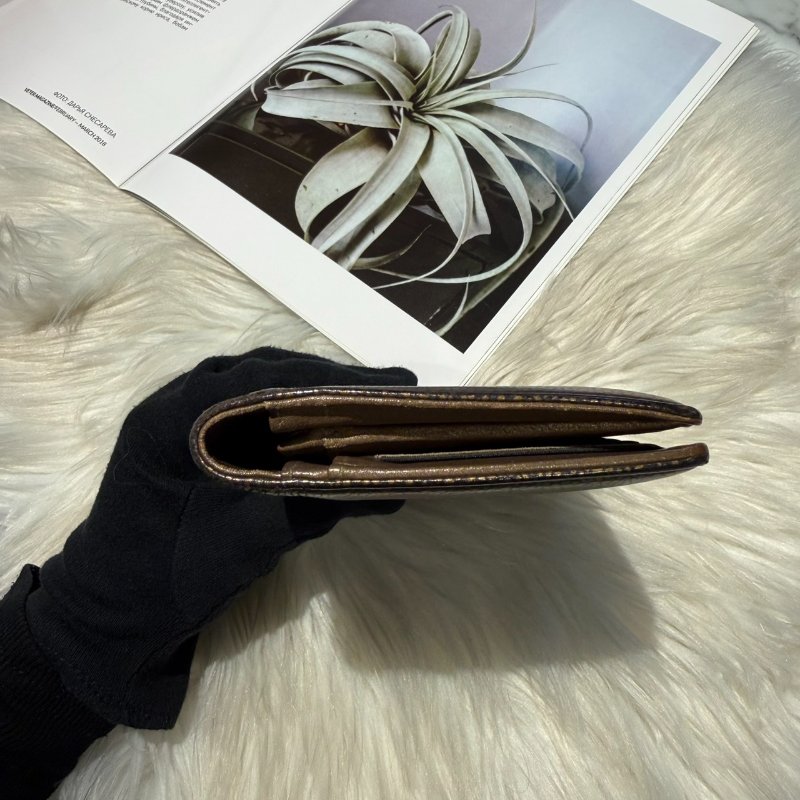 香奈兒 復古金色長夾-5