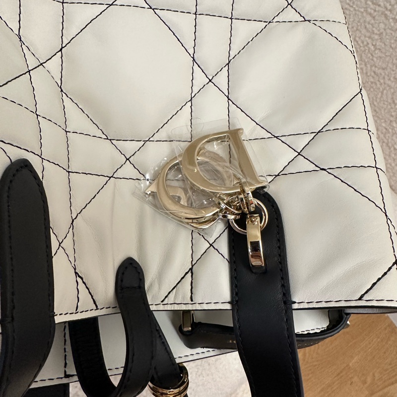 新到📍全新DIOR迪奧 Toujours 三格 超大藤格紋 徽標Logo 牛皮革 單肩/斜挎/手提包-5