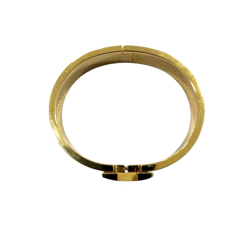 HERMES CLIC H 手環 金色金屬 / 橘色琺瑯-2