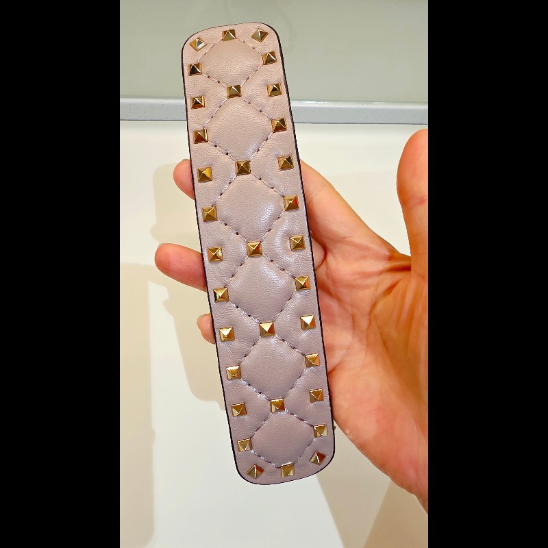 Valentino Garavani 的Rockstud Spike 小型肩背包 [正品粉藕色]-2