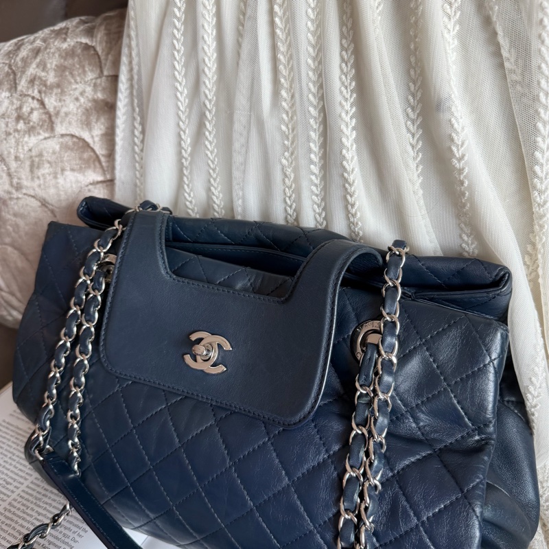 香奈兒經典款鏈條托特包 購物包 手提包 鏈條chanel chain tote bav-12