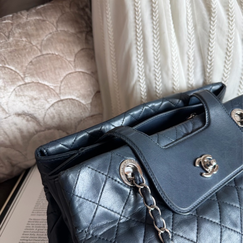 香奈兒經典款鏈條托特包 購物包 手提包 鏈條chanel chain tote bav-26