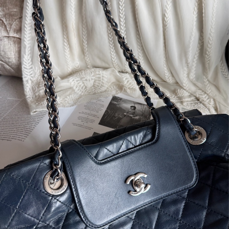 香奈兒經典款鏈條托特包 購物包 手提包 鏈條chanel chain tote bav-4