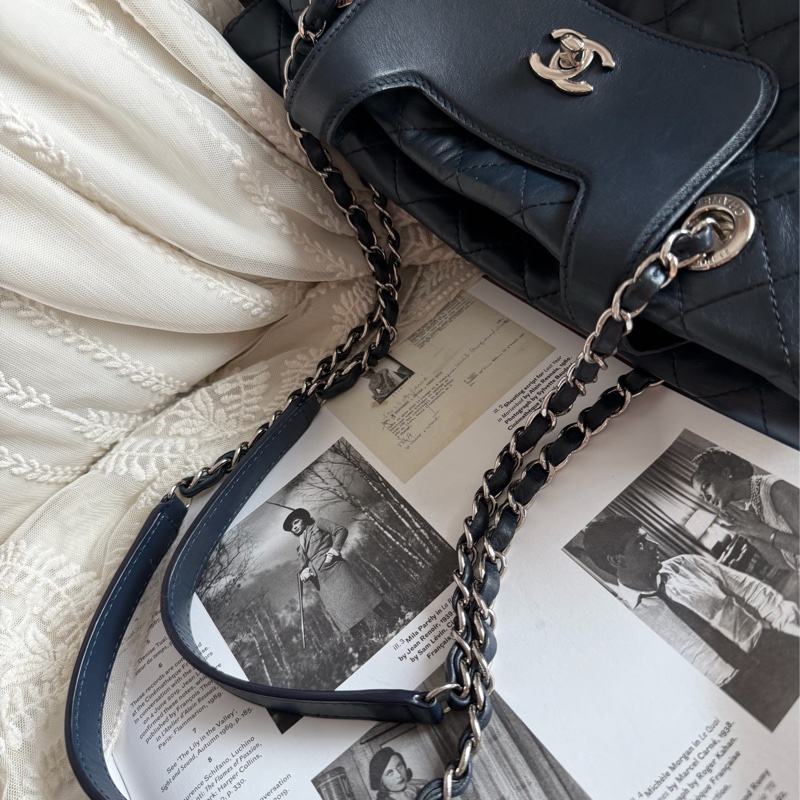香奈兒經典款鏈條托特包 購物包 手提包 鏈條chanel chain tote bav-5