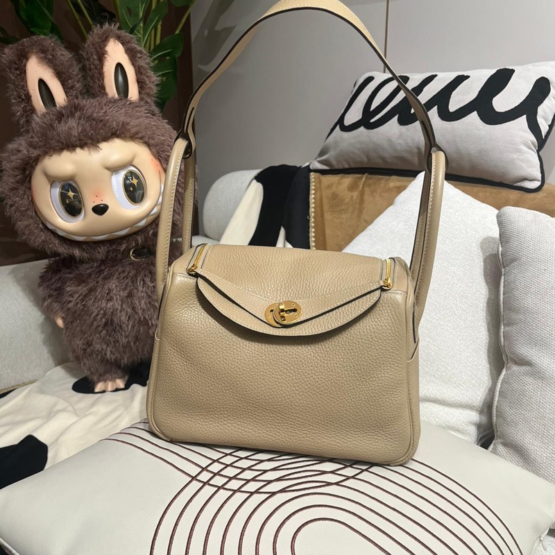 Hermes Lindy 26 Stamp X 風衣灰金扣-0