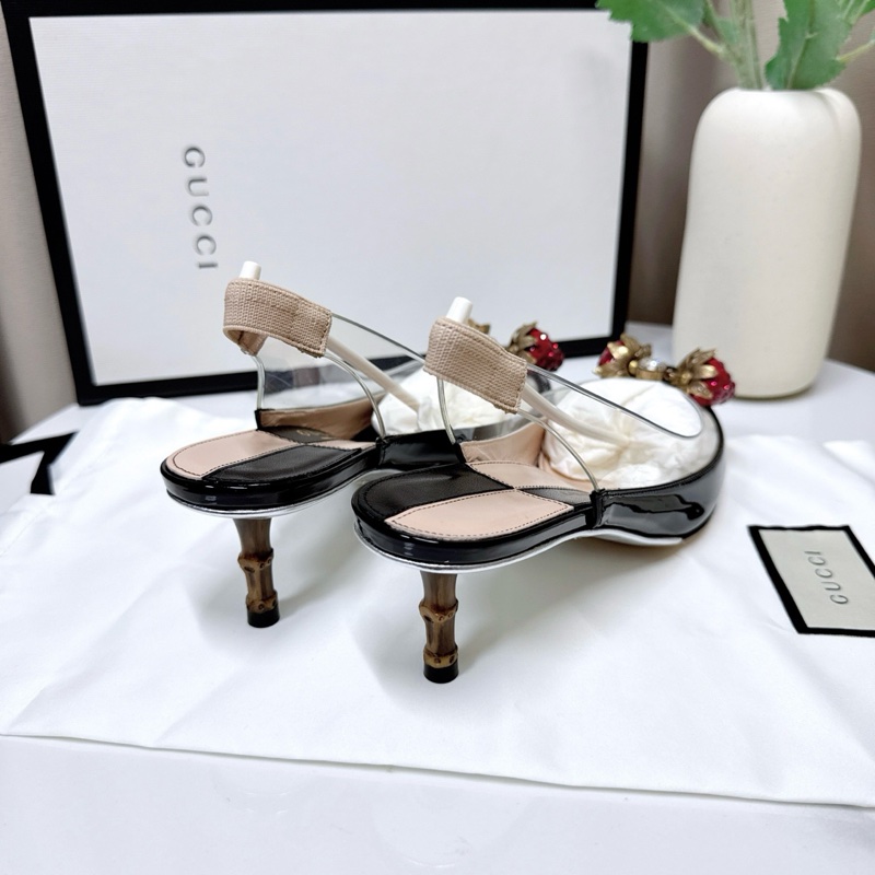 閒置新未使用Gucci 小草莓中跟鞋 37.5碼 跟高4cm-4