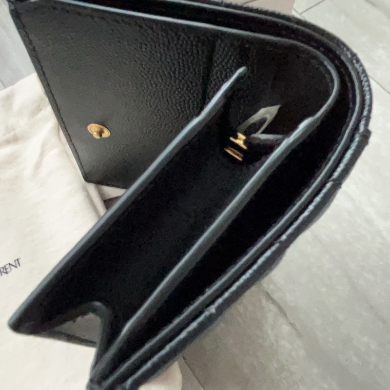 Yves Saint Laurent 全新黑金短夾-7