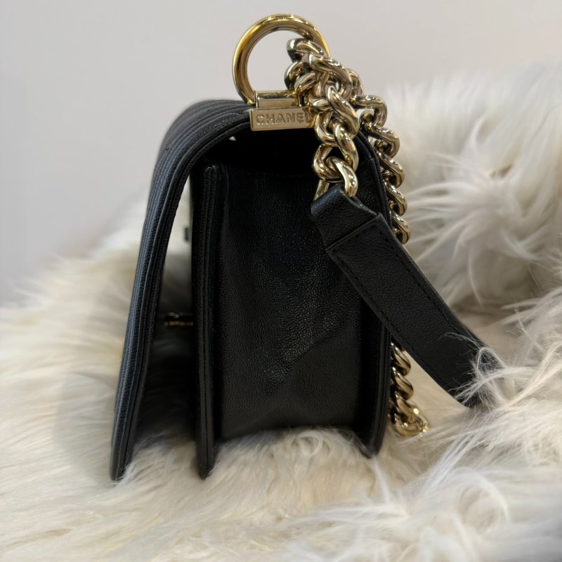 香奈兒 黑金山紋 BOY25-5