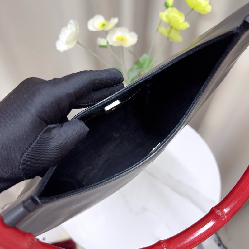 Gucci 中古竹柄包 黑配紅高級感十足-6