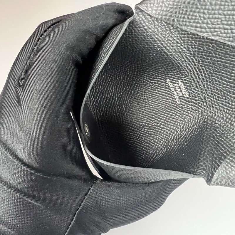 HERMES W刻 黑CALVI卡包-7