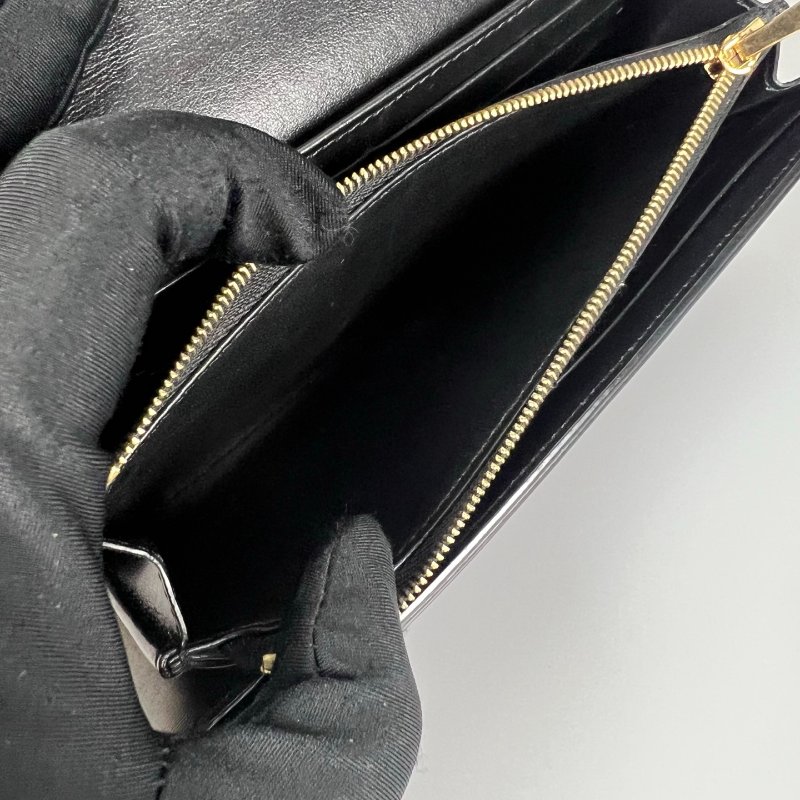 CELINE  黑凱旋門掀蓋長夾-6