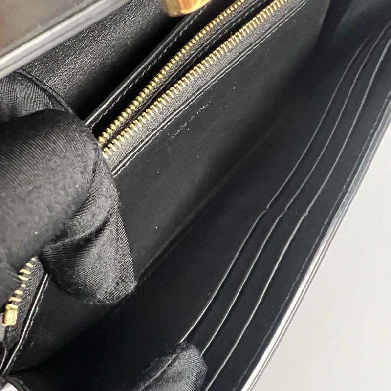 CELINE  黑凱旋門掀蓋長夾-7